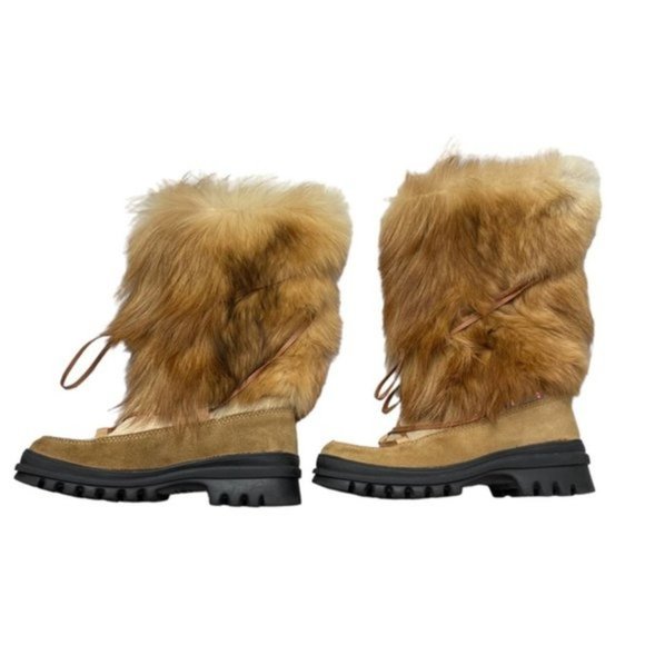 PAJAR Fur Seal Skin Boots Shearling Lining Sz 5 Made In Italy - Picture 8 of 16